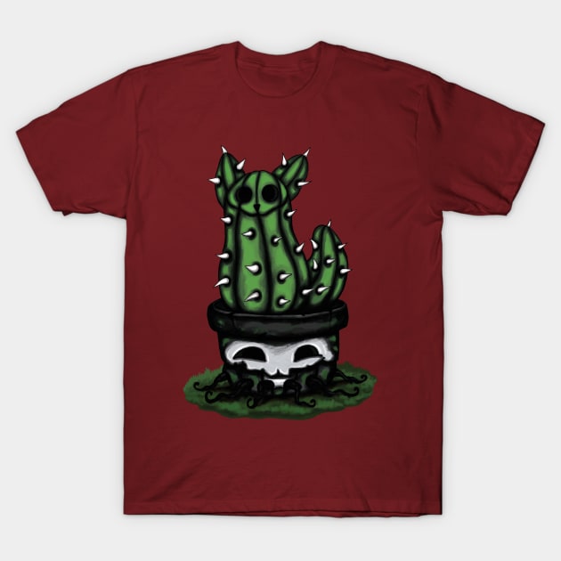 Happy cactus cat T-Shirt by Raluca Iov